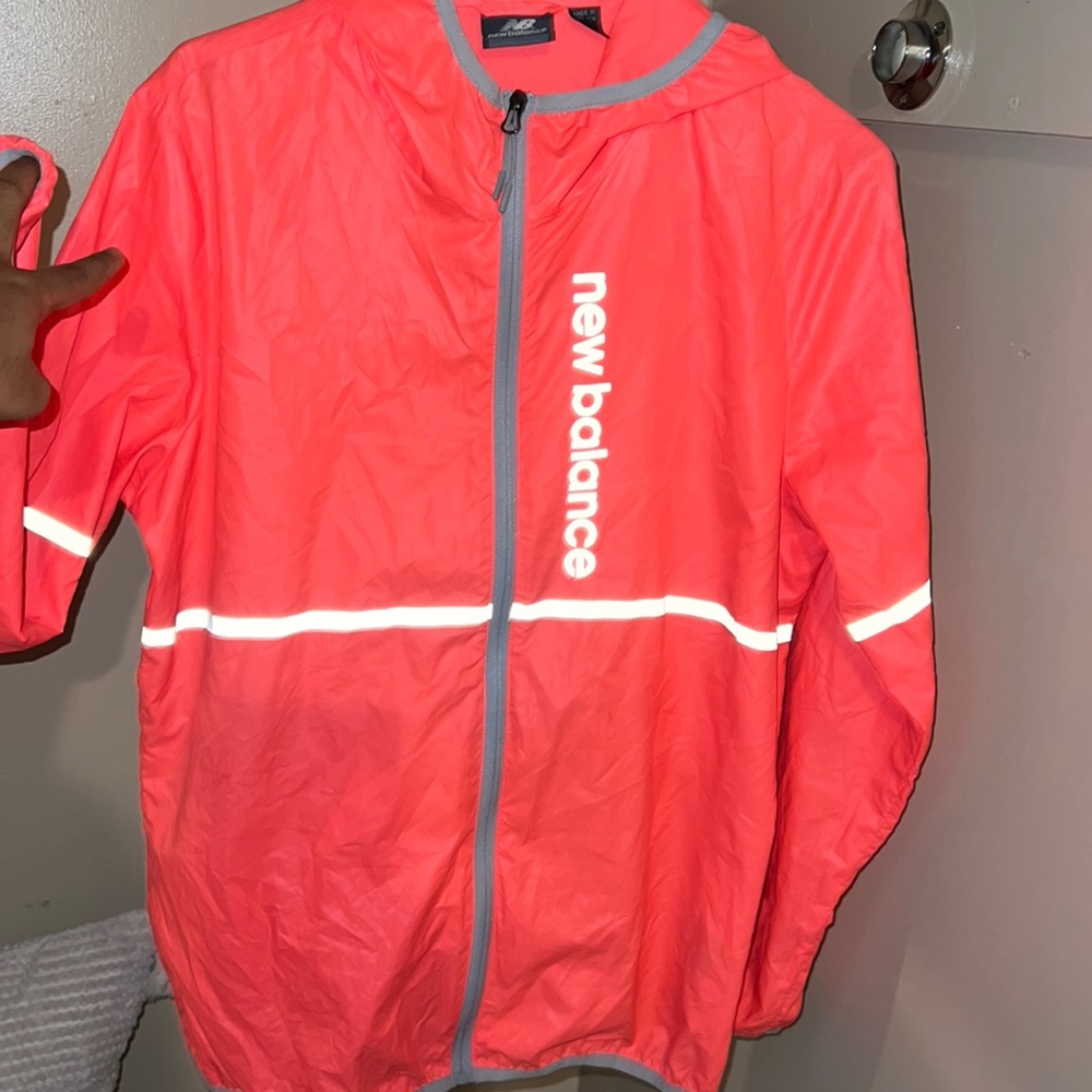 New Balance Pink Reflective Jacket Gem